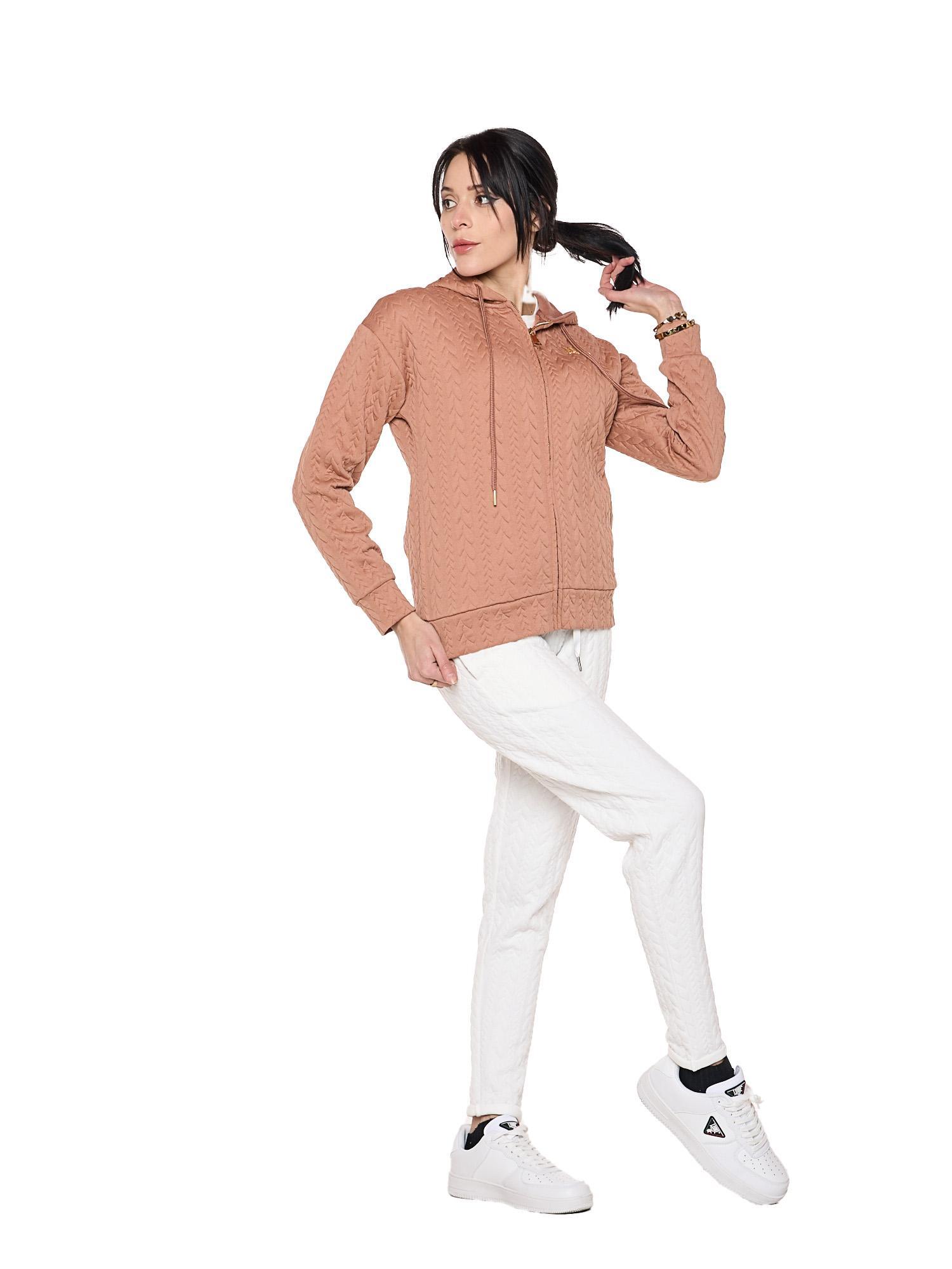 Sweat à capuche femme Leone 1947 Apparel maille torsadée confort quotidien 3/7