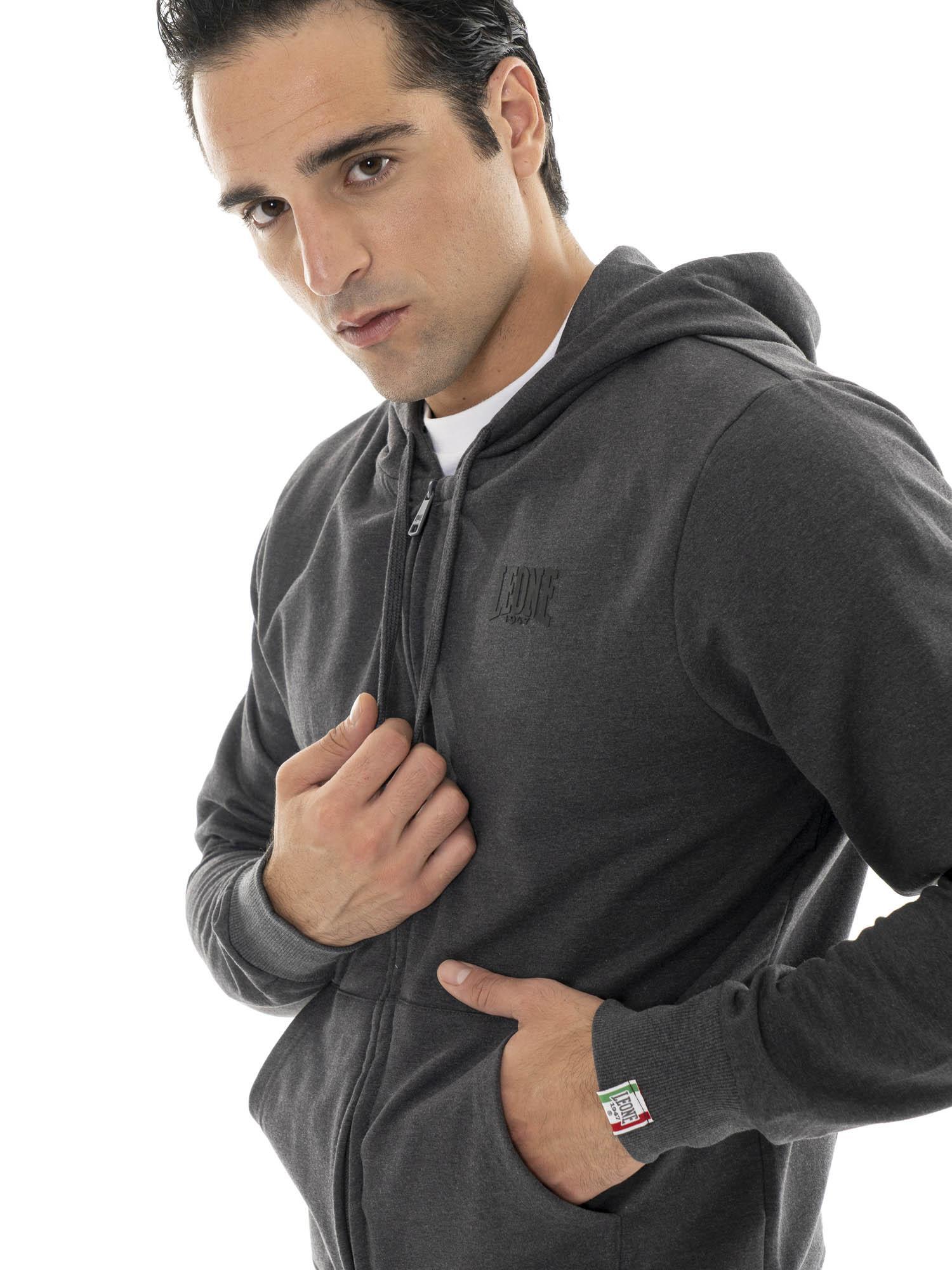 Sweat homme Leone avec capuche et zip Basic 3/7