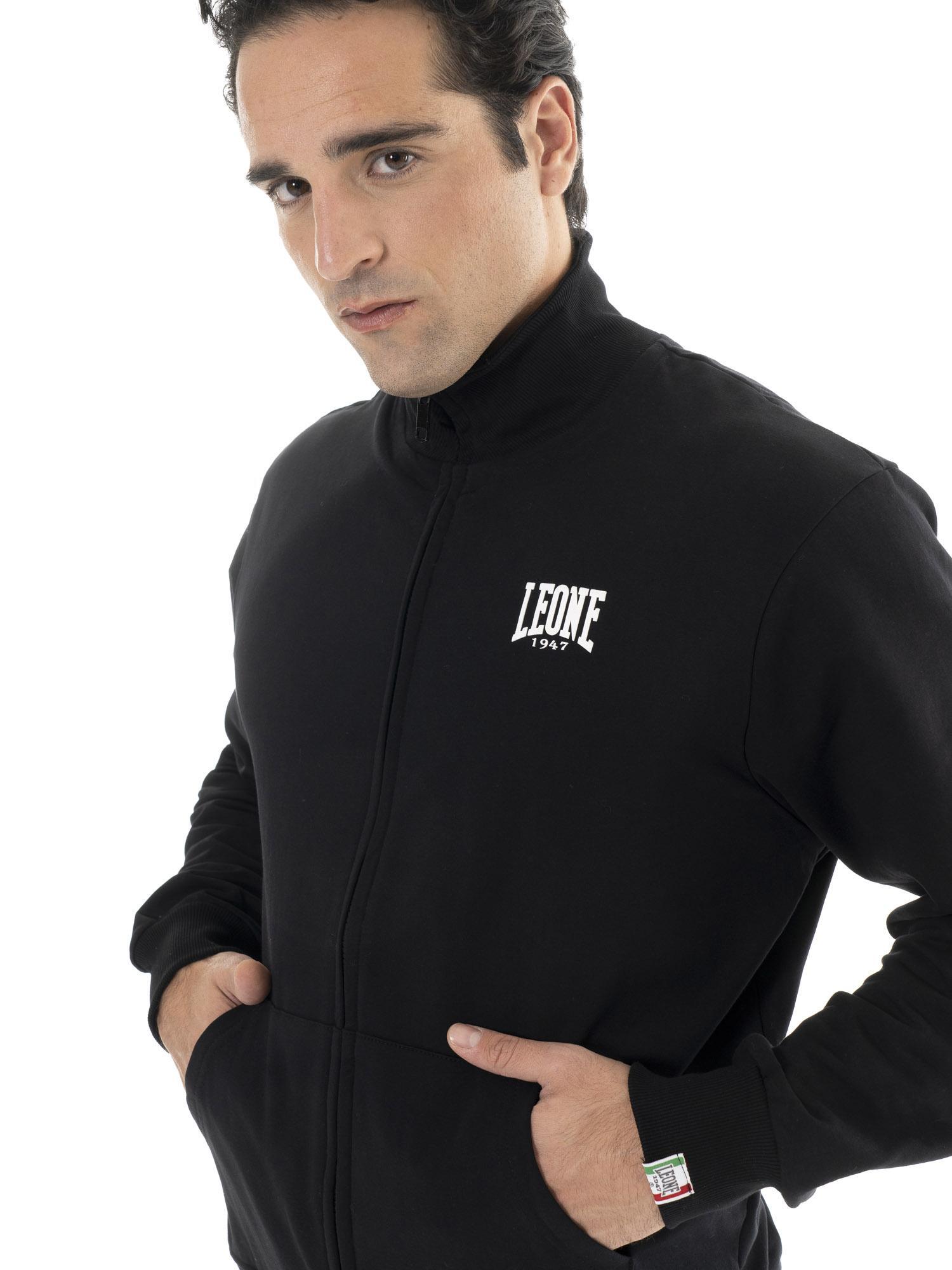 Felpa invernale da uomo con collo alto e zip con logo piccolo "Basic" 3/7