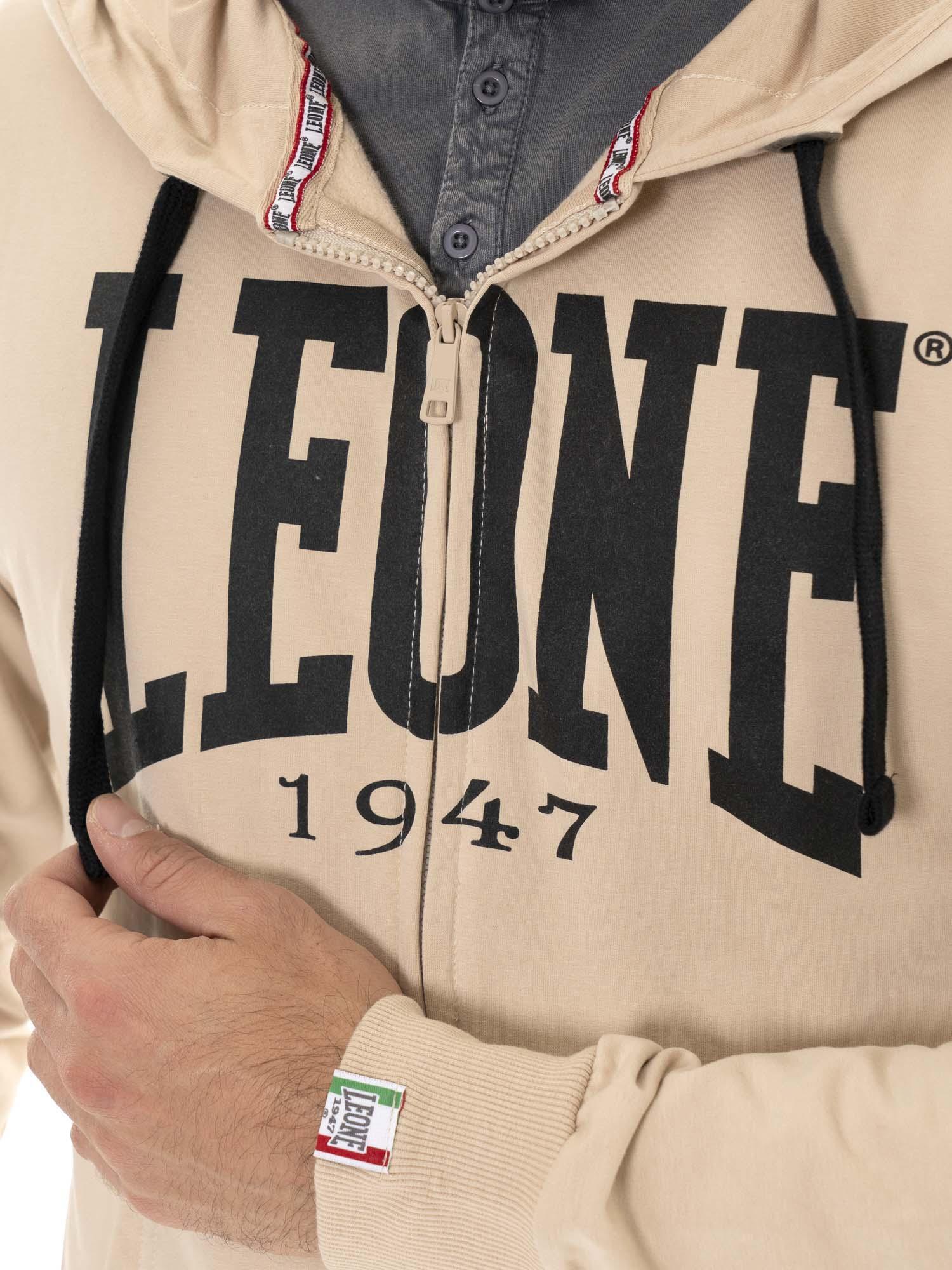 Felpa da uomo con cappuccio e zip Leone 1947 Apparel 3/7