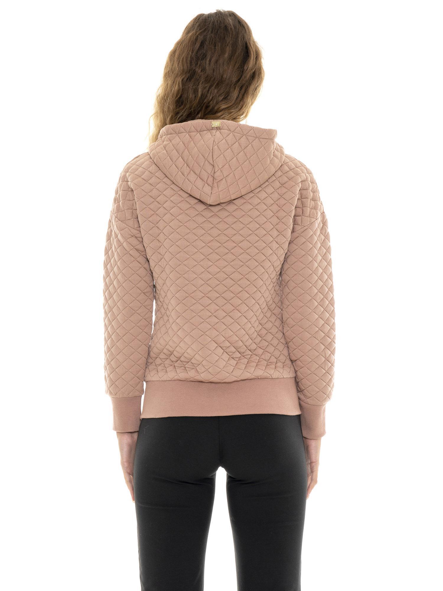 Sweat femme hiver matelassé "Relaxed" avec capuche et zip 4/6