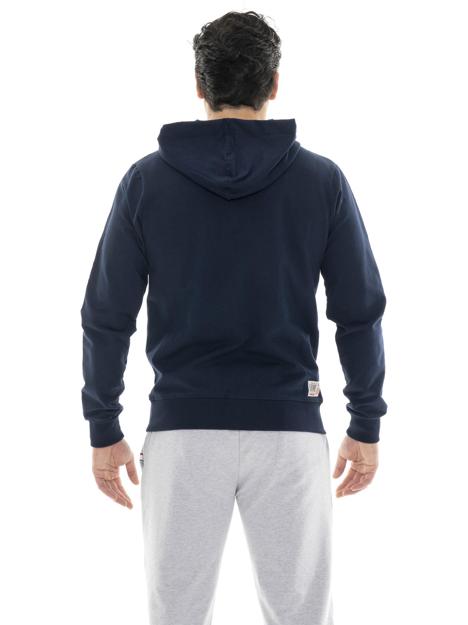 Felpa invernale da uomo con cappuccio e zip con logo grande "Basic" 4/5