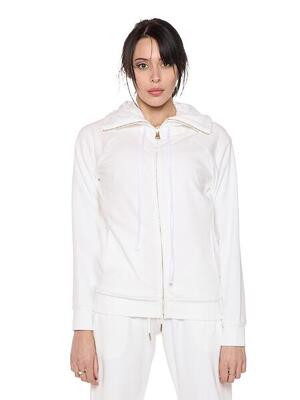 Felpa da donna invernale con cappuccio e zip e maniche raglan "Relaxed