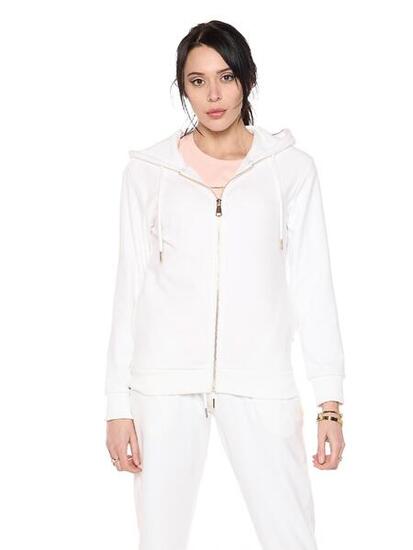 Felpa da donna invernale con cappuccio e zip "Relaxed