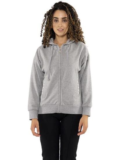 Felpa invernale da donna con cappuccio e zip "Pearl