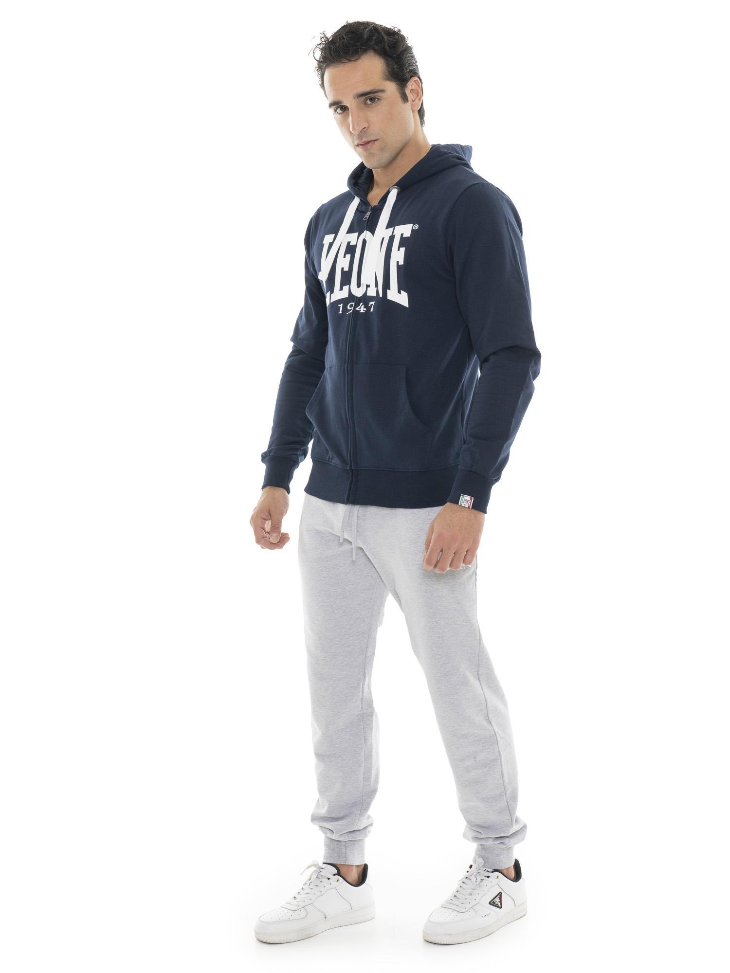 Felpa invernale da uomo con cappuccio e zip con logo grande "Basic" 2/5