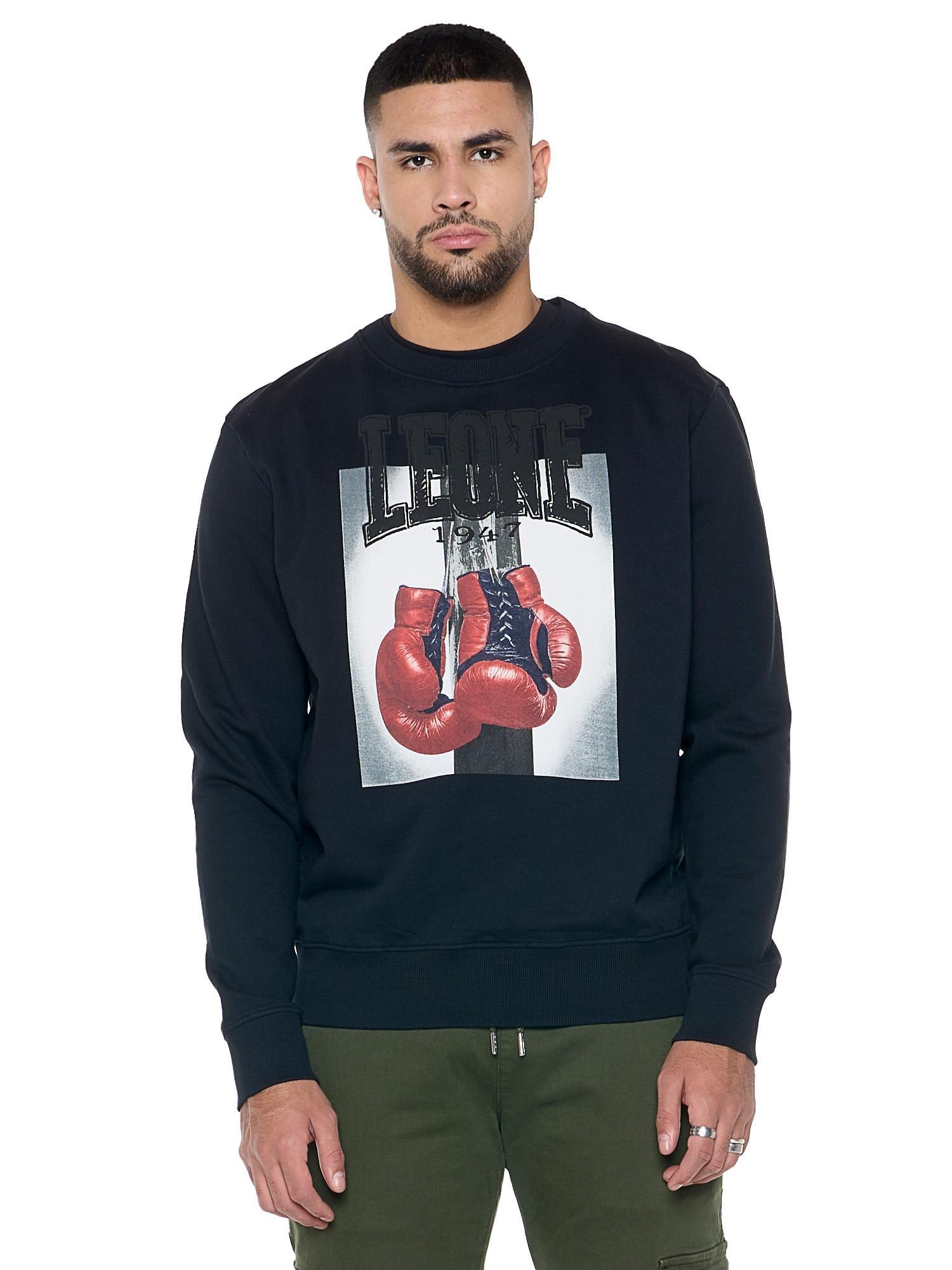 Moletom masculino com gola redonda e estampa de luvas "celebrated"