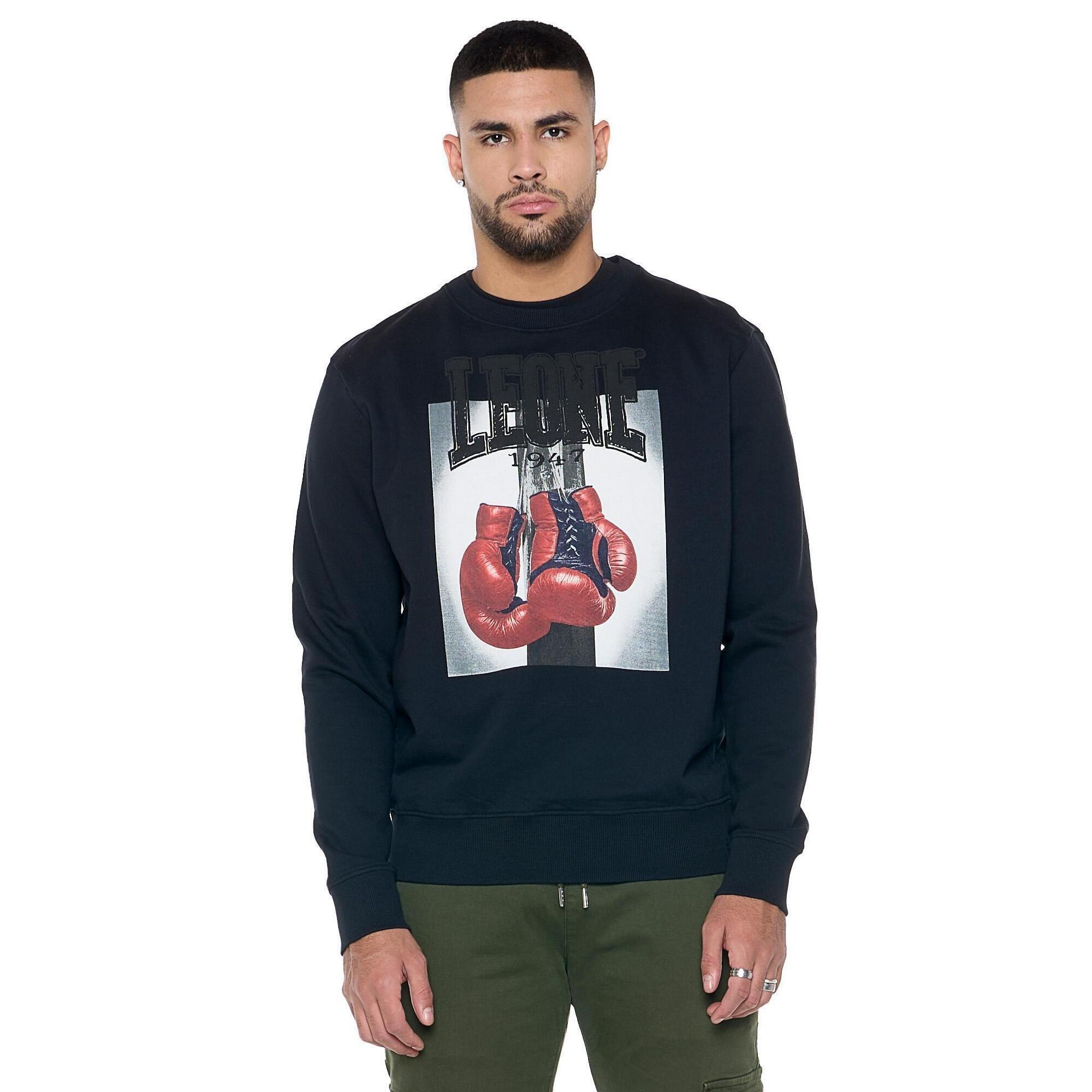 Leone 1947 Apparel - Sweat Homme Col Rond Imprimé Gants "celebrated" - Sweat-shirt - Noir - S - Decathlon