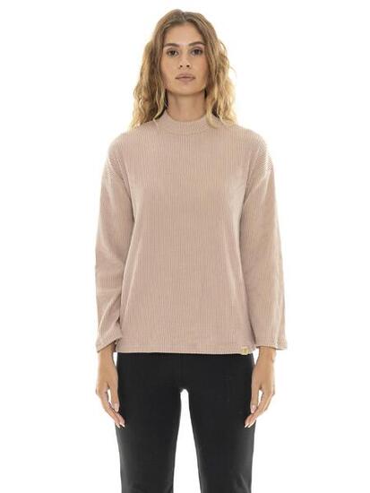 Sweat côtelé hiver femme "Relaxed