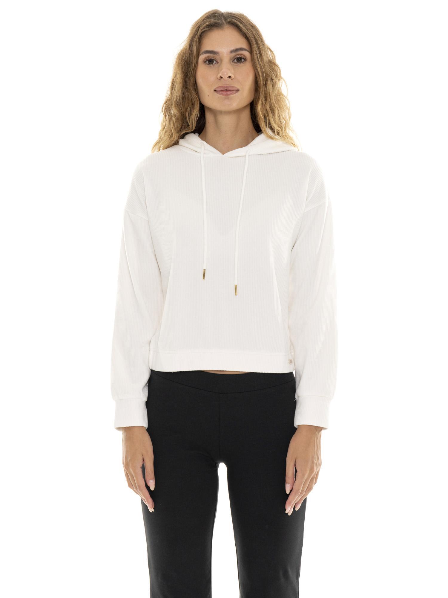 Sweat à capuche côtelé fin « Perle » pour femme 6/7