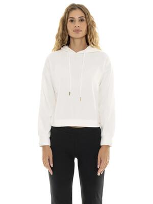 Dames "pearl" winter hoodie met dunne ribboord
