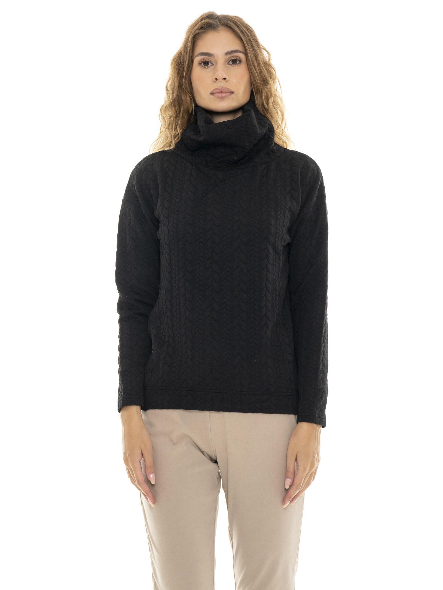 Sweat-shirt femme Leone 1947 Apparel maille torsadée col roulé confort quotidien 6/8