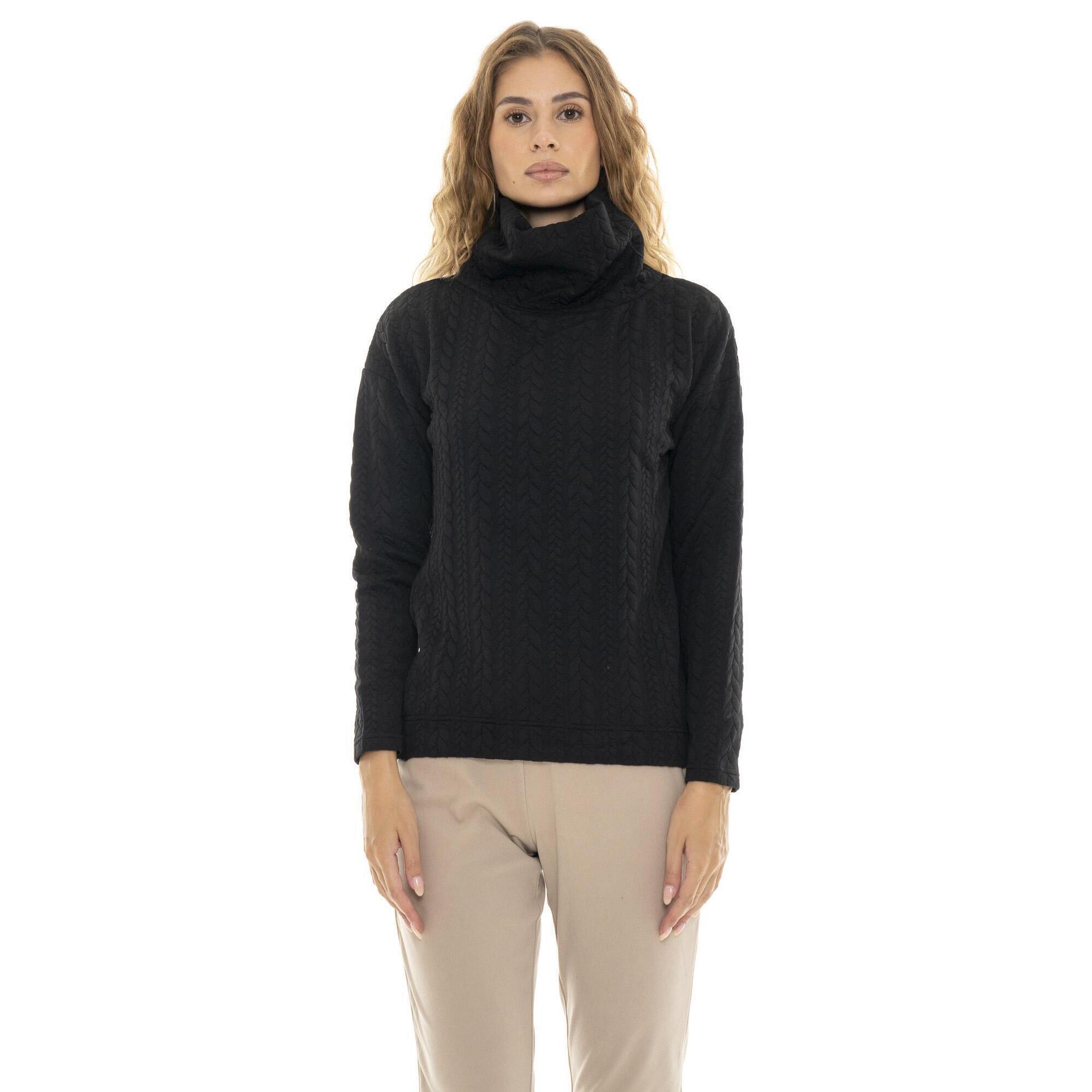 Leone 1947 Apparel - Sweat Femme Hiver Col Roulé Tressé "relaxed" - Sweat-shirt - Noir - 42 M/l - Decathlon