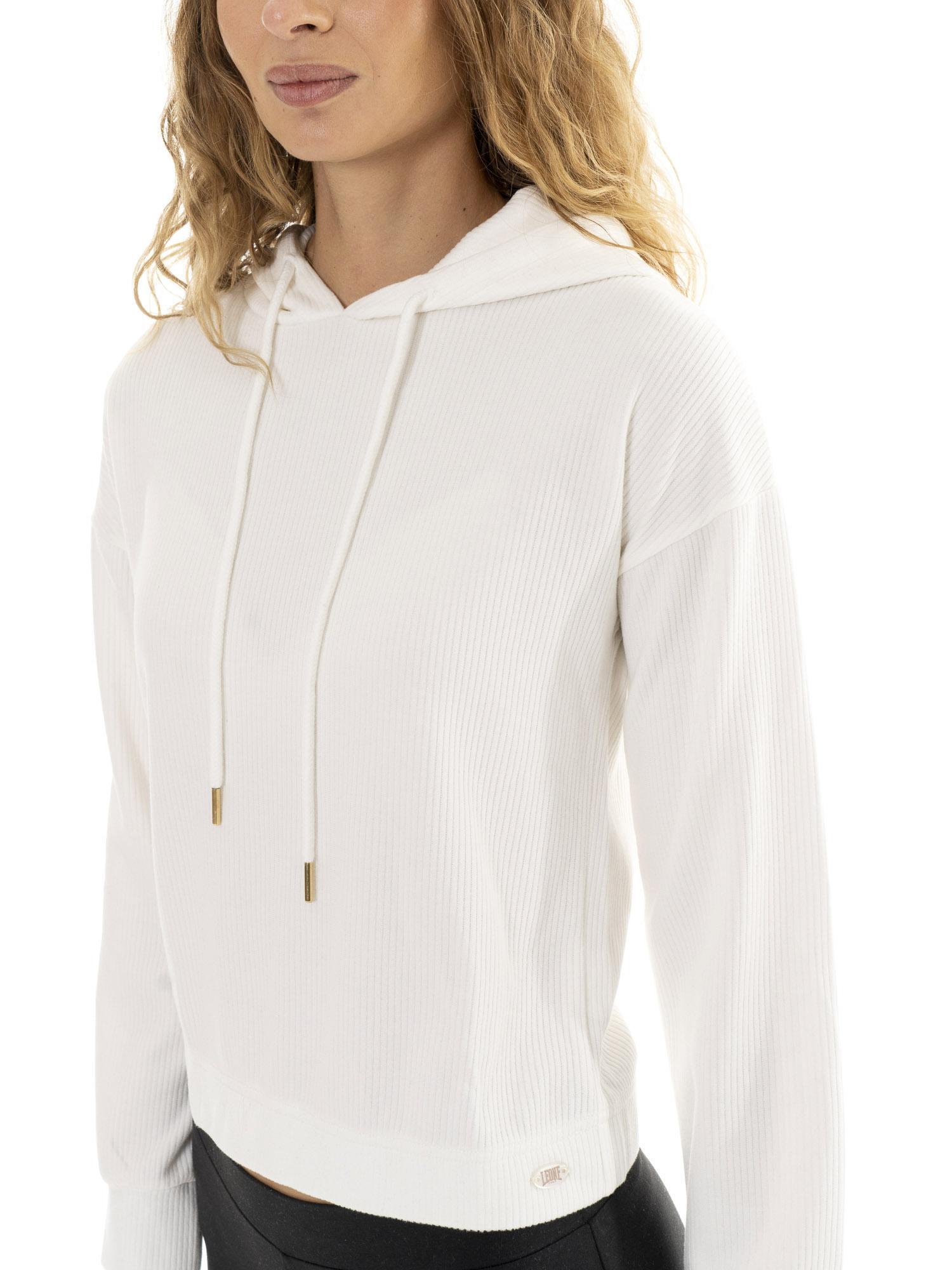 Sweat à capuche côtelé fin « Perle » pour femme 3/7