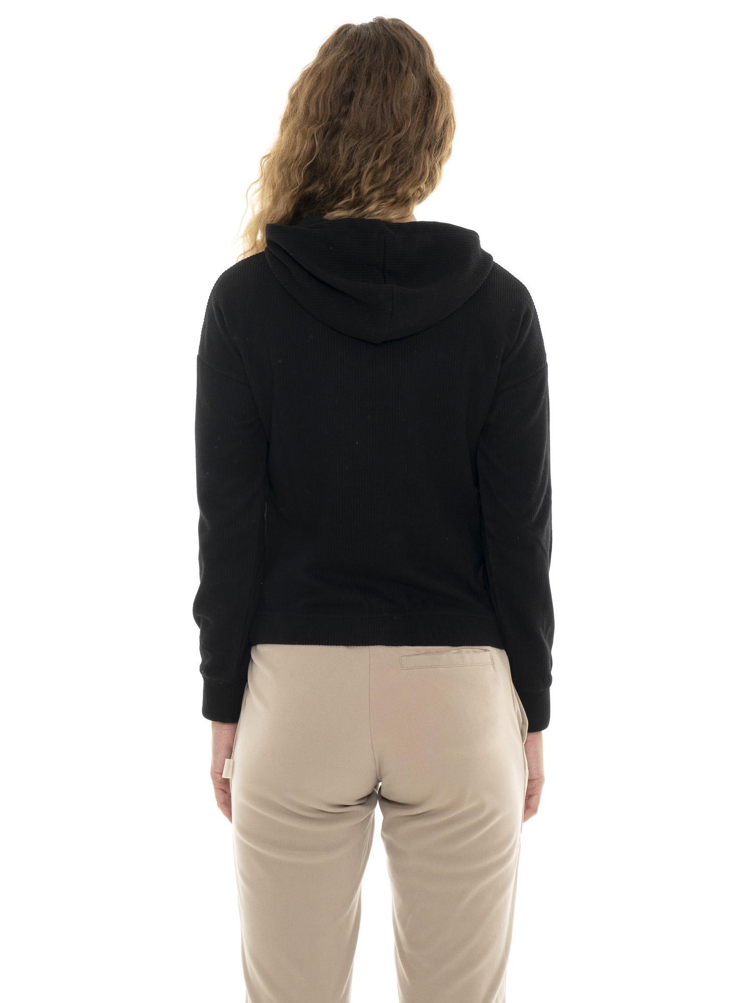 Felpa da donna in costina sottile invernale con cappuccio "Pearl" 4/7