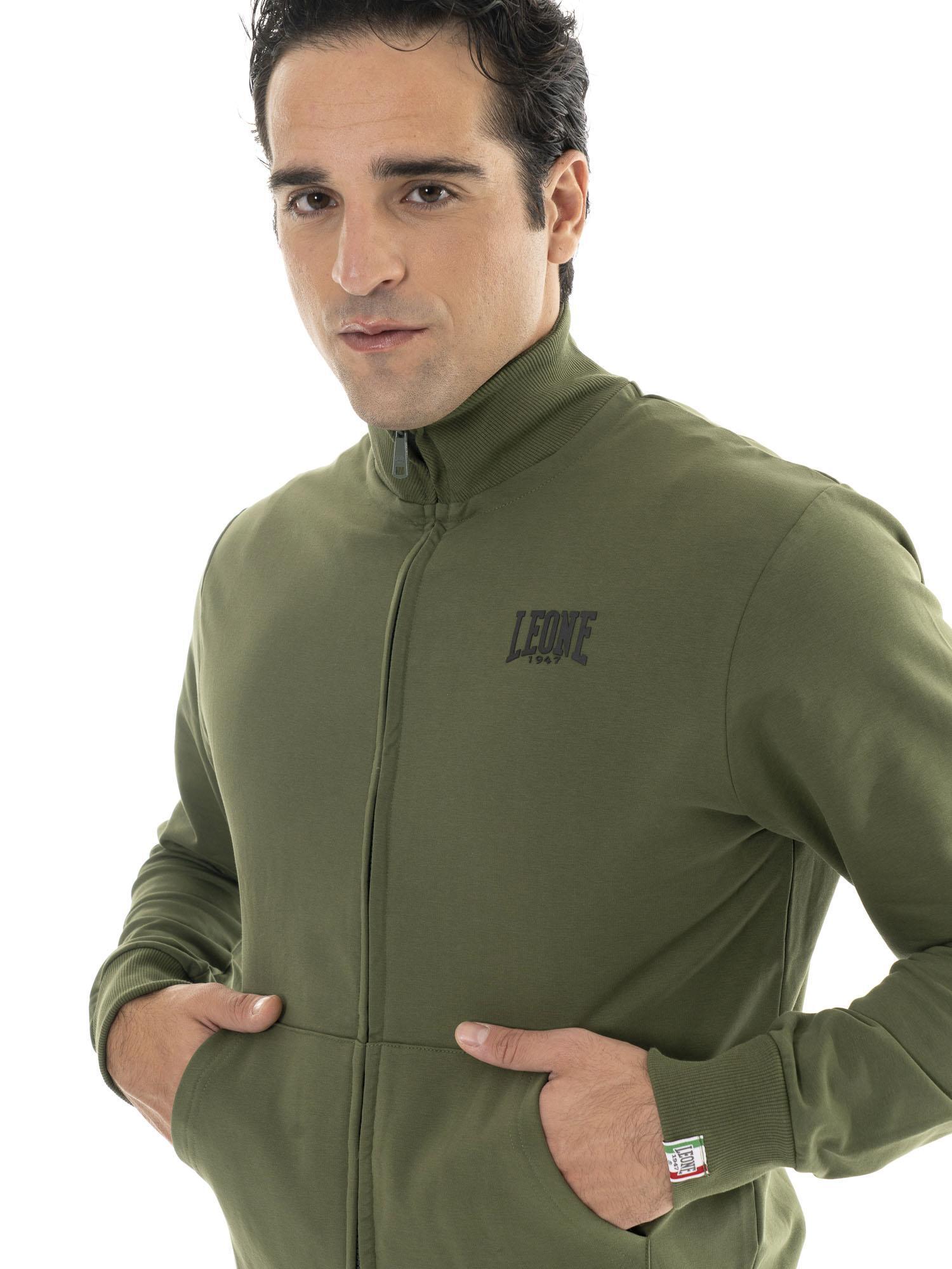 Felpa uomo con zip collo alto linea Basic 3/5