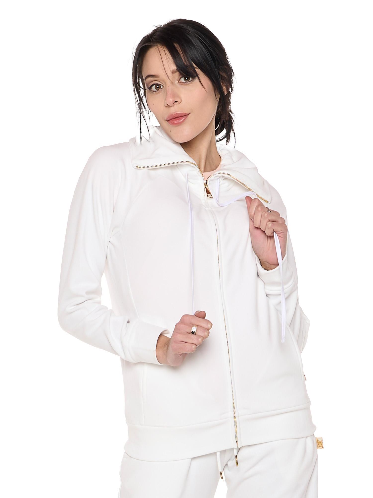 Sudadera de mujer de invierno con capucha, cremallera y mangas raglán "Relaxed" 5/7