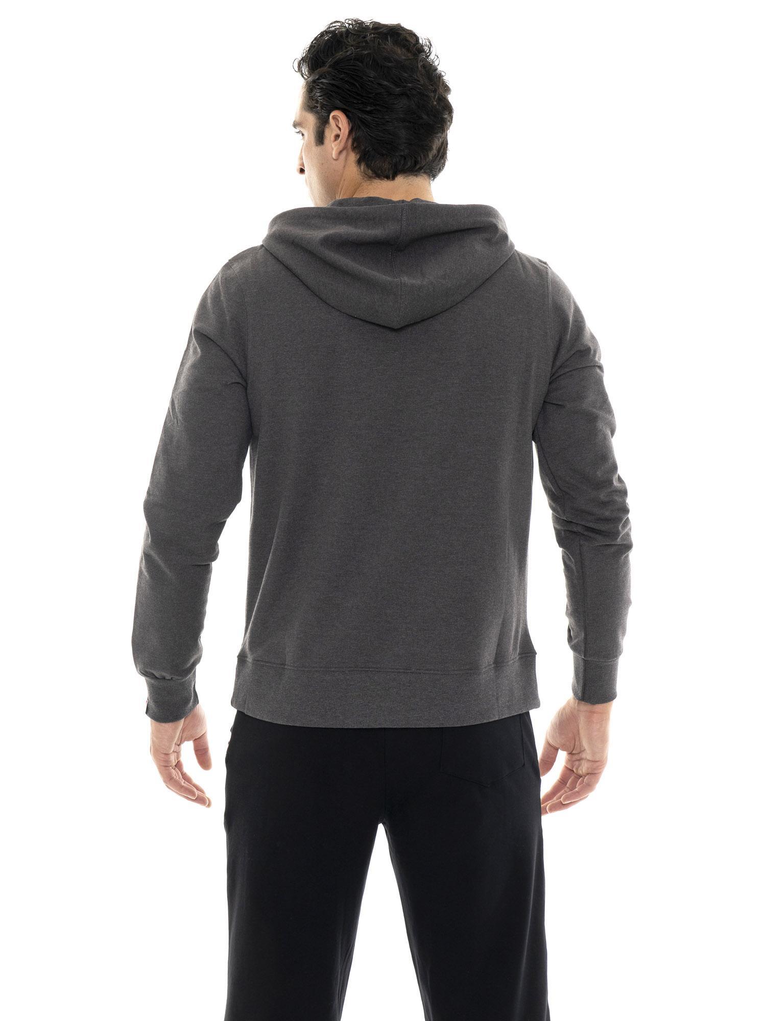 Sudadera de invierno para hombre con capucha y pequeño logo "Basic" 4/7