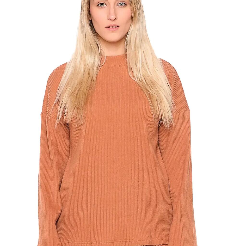 Women's winter ribbed sweatshirts "Relaxed"