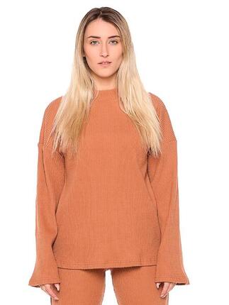 Sweat côtelé hiver femme "Relaxed