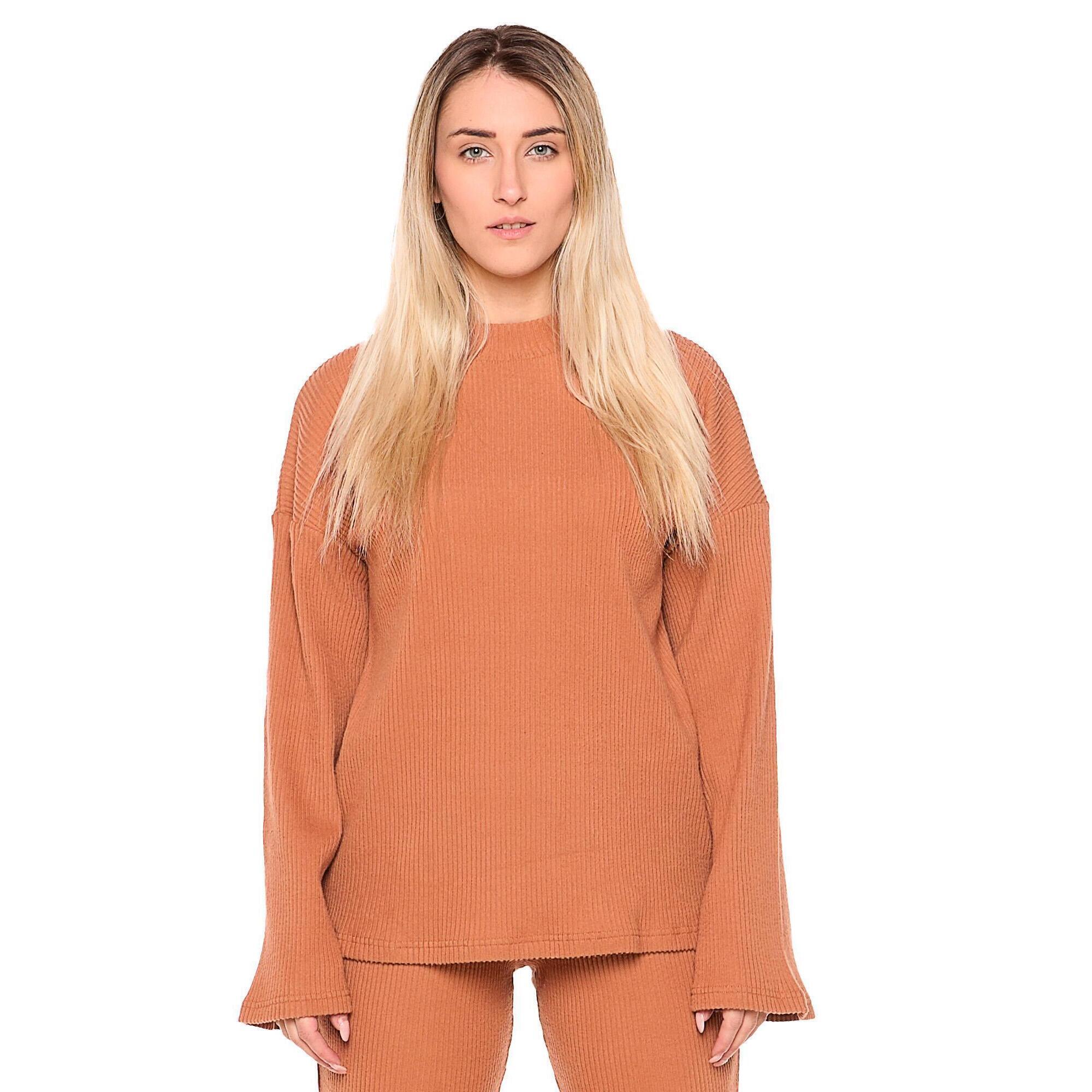 Leone 1947 Apparel - Sweat Côtelé Hiver Femme "relaxed" - Sweat-shirt - Orange - 48 Xl - Decathlon