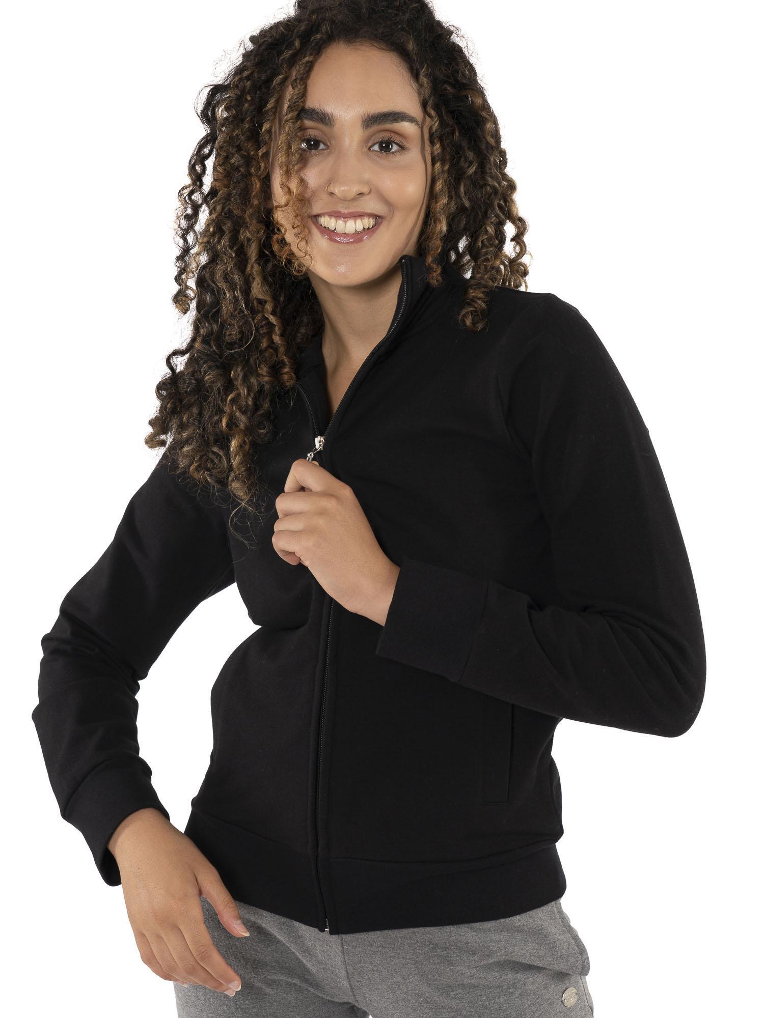 Sudadera mujer Leone 1947 Apparel Never Without cuello alto cremallera invierno 5/7