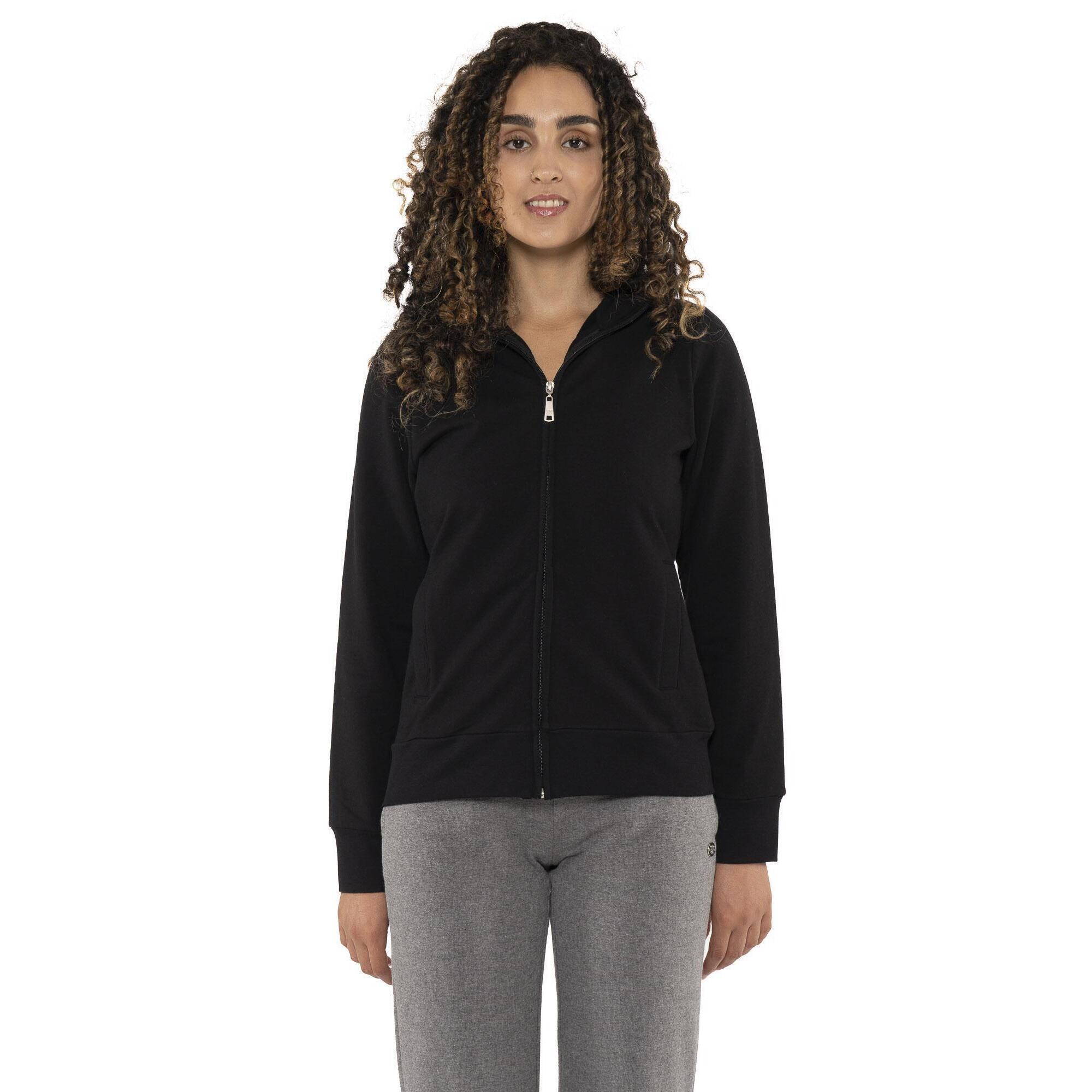 Leone 1947 Apparel - Sweat-shirt D'Hiver Pour Femme Avec Col Et Zip Intégral "never Without" - Sweat-shirt - Noir - Decathlon