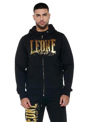 Felpa in cotone elasticizzato invernale da uomo con zip "Authentic Gold