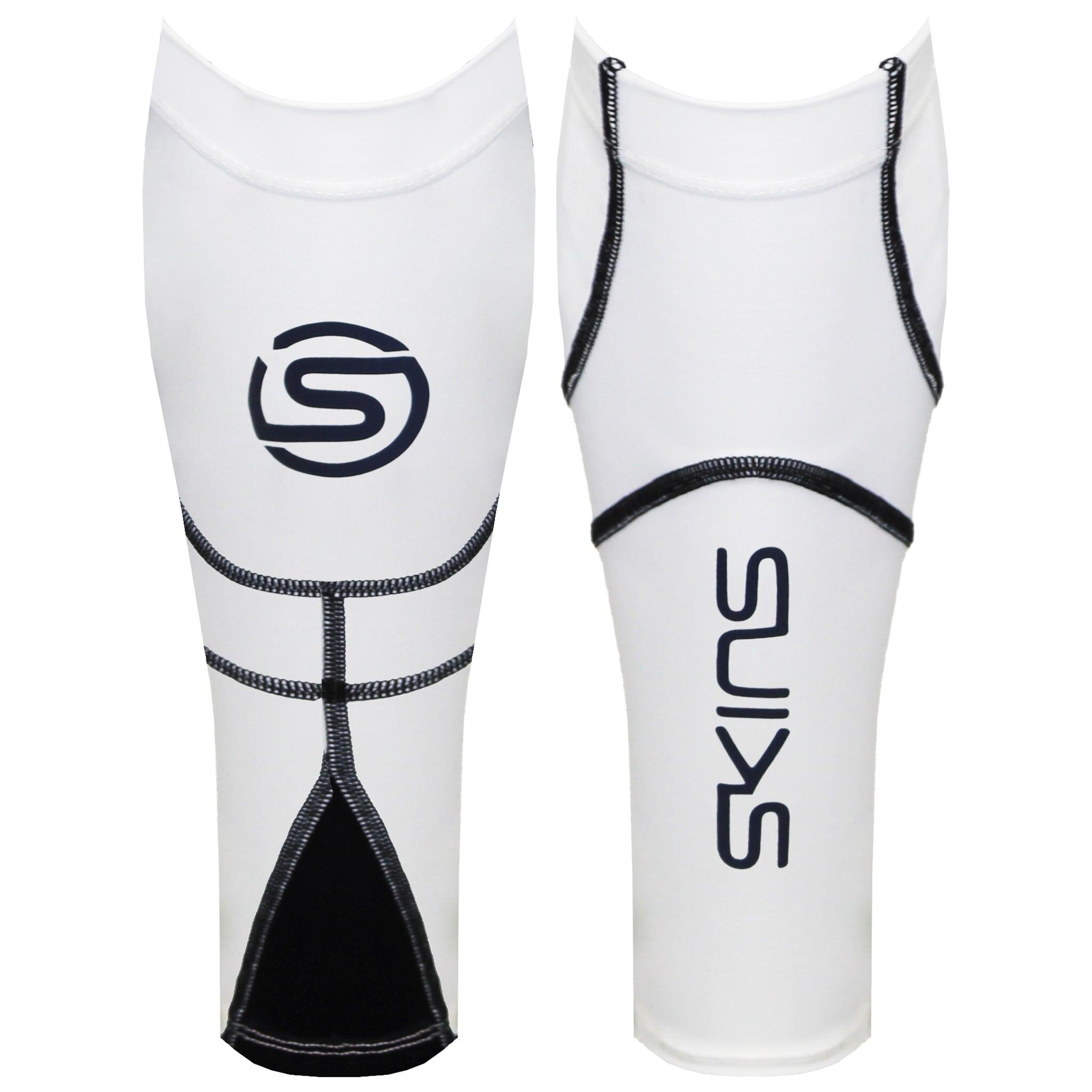 Skins Essentials Mens White Compression Calf Tights MX 2/3