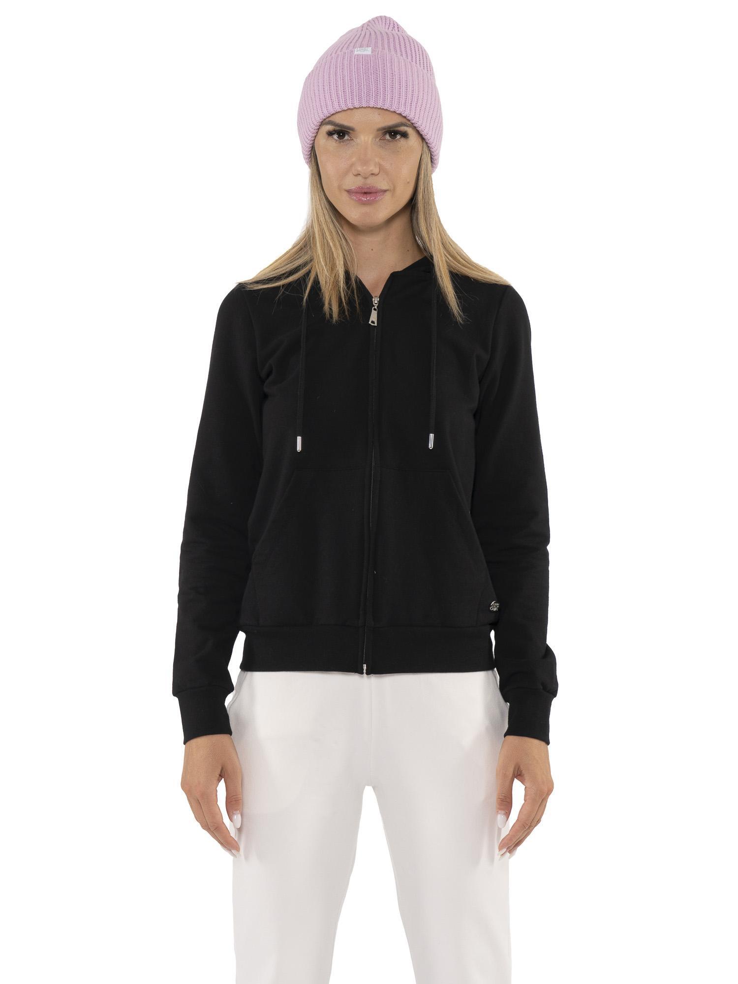 LEONE 1947 APPAREL Dameswintersweatshirt met capuchon met volledige ritssluiting "Never Without"