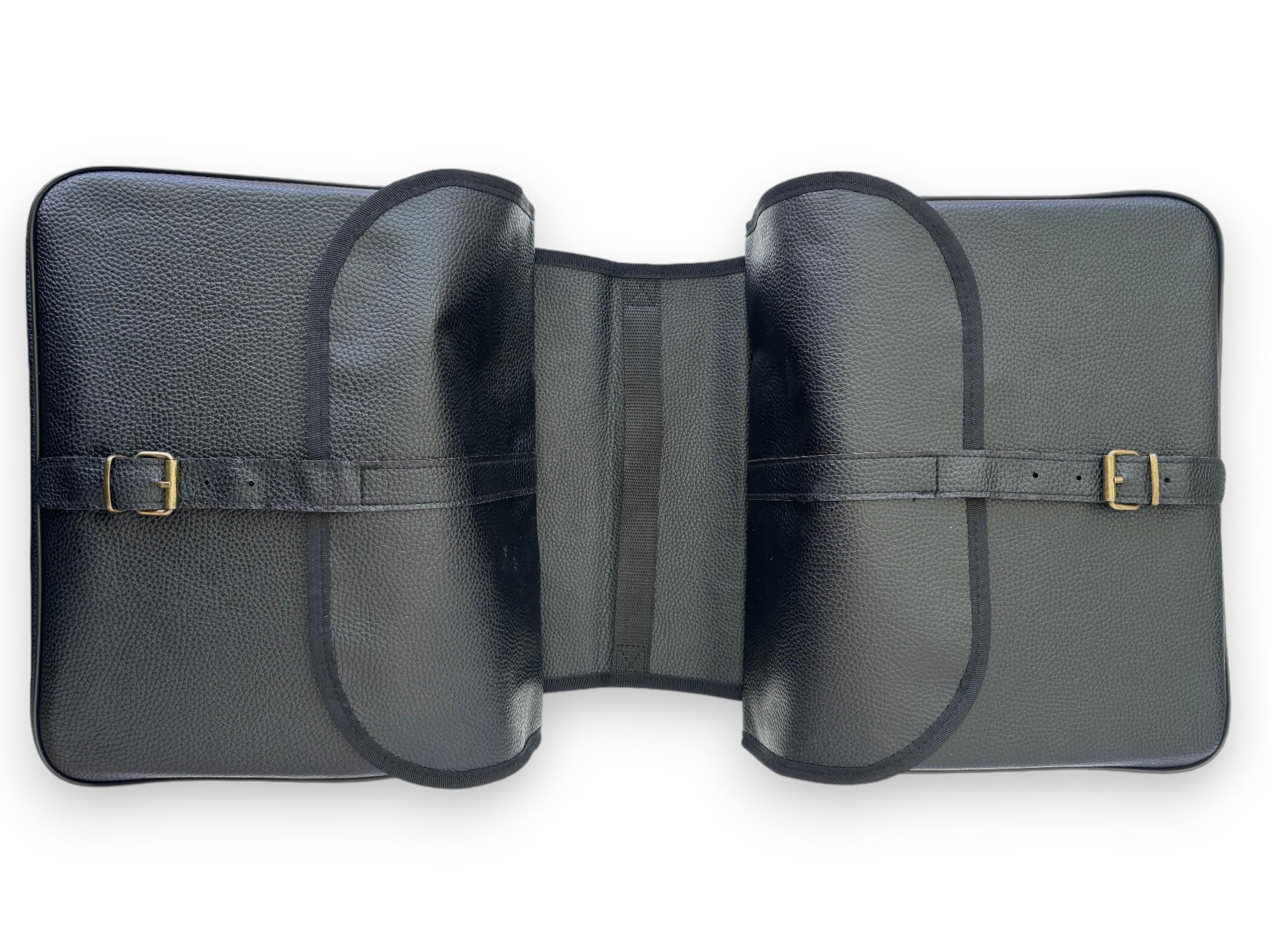 Coppia Borse Cartella Bicicletta Similpelle- Vintage Pelle Nero-Universale 6/7