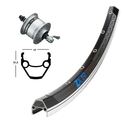 Bike-Parts voorwiel 28x1.75 inch naafdynamo DH-C3003 zilver Snel...