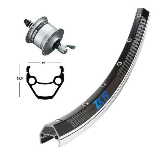 Ruota anteriore Exal MOY-DYN DH3N31 ARG QR 36T EXAL ZX 19
