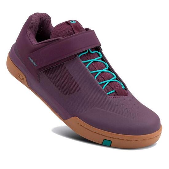 MTB- Fahrradschuhe STAMP Speedlace viola fosforescente/blu metallizzato/gomma