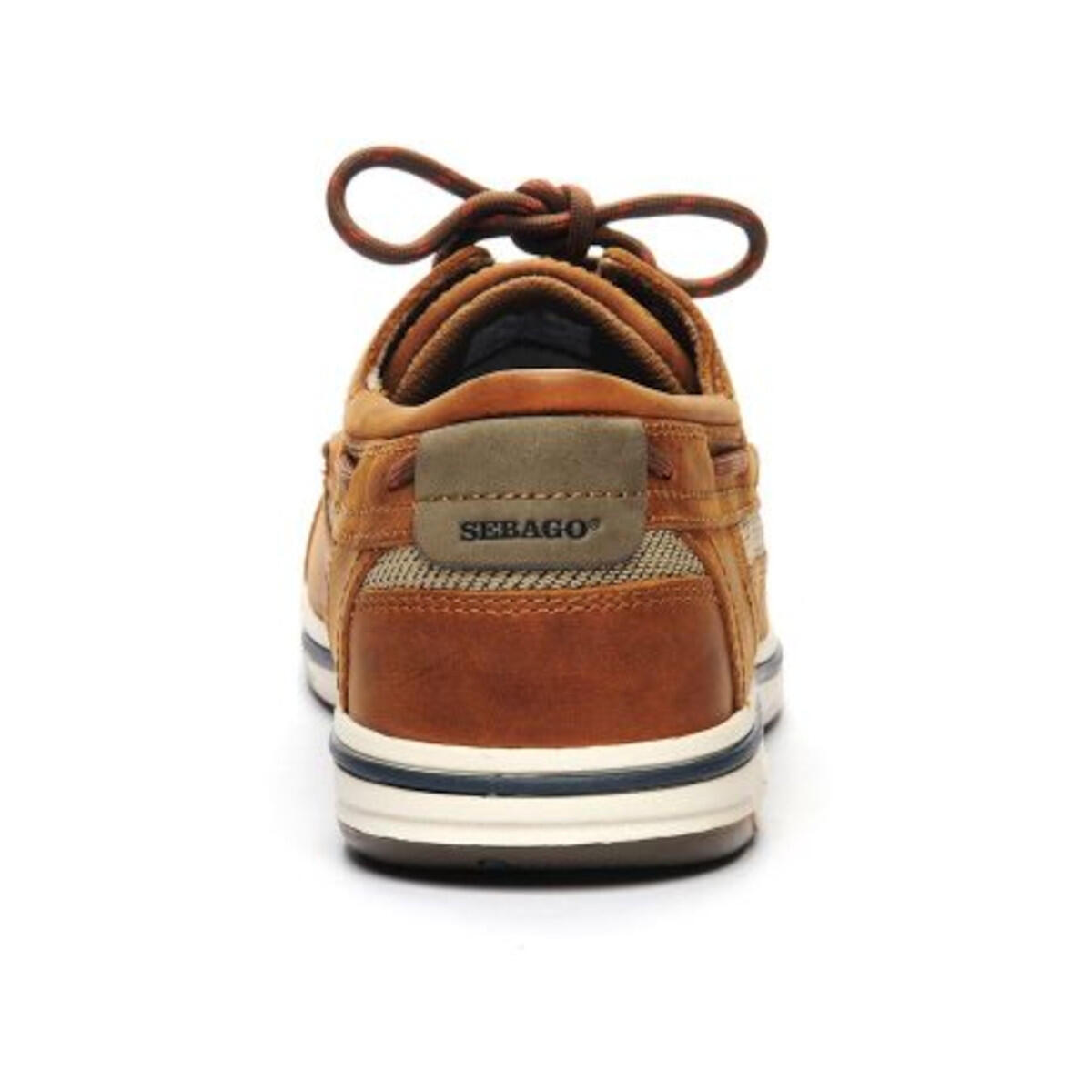 Triton Three-Eye chaussures bateau homme walnut leather 3/4