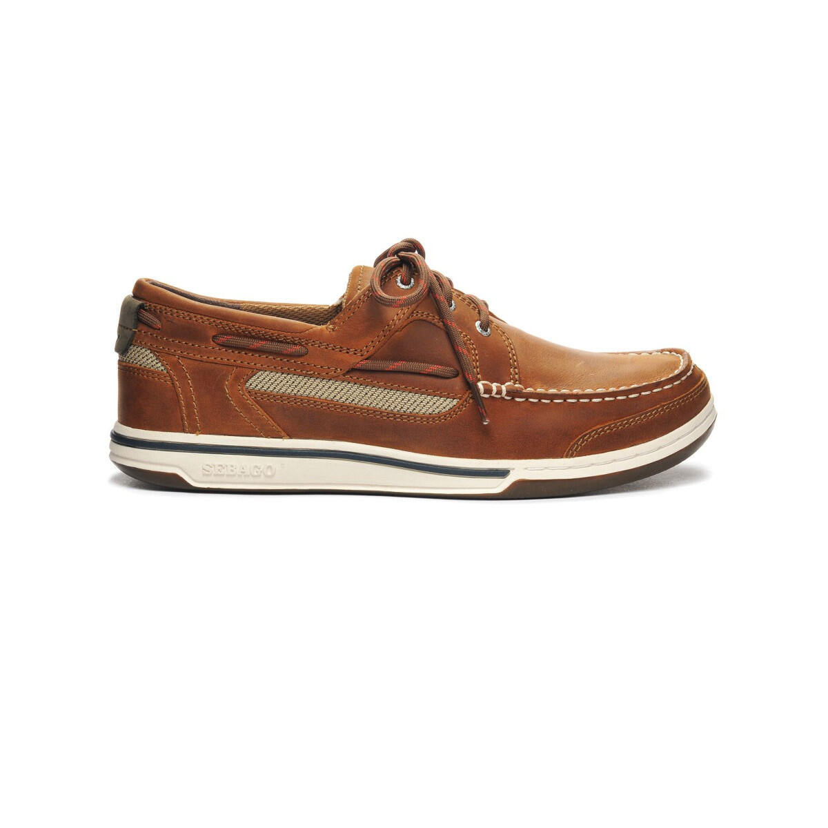 Sebago - Triton Three-eye Chaussures Bateau Homme Walnut Leather - Chaussures Bateau - Marron - Decathlon