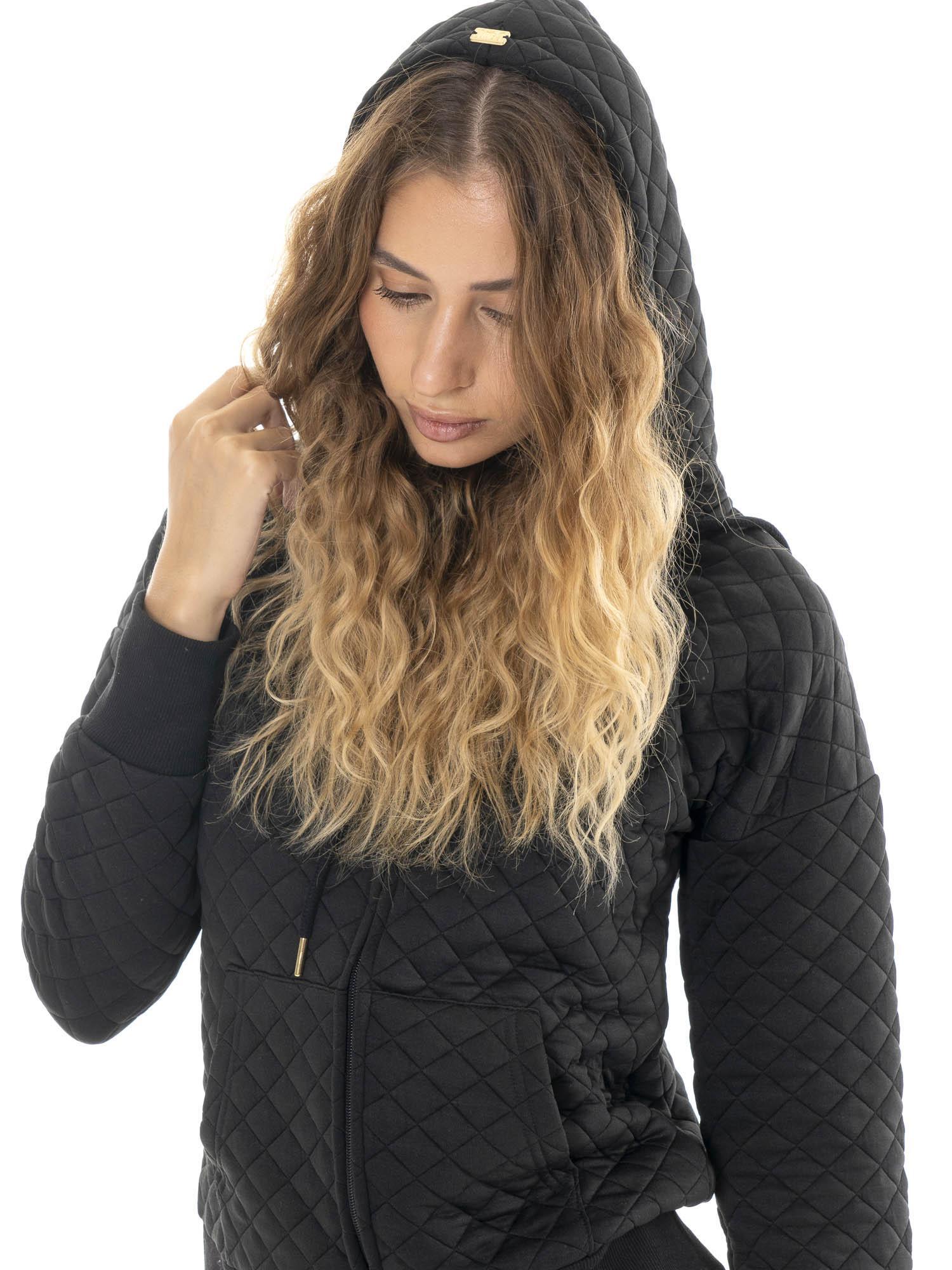 Leone 1947 Gold Studs Dames Gewatteerde Winterhoodie met Rits 5/5