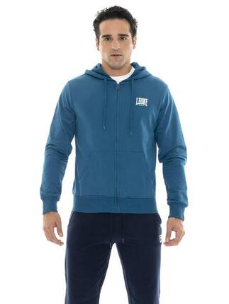 Leone Herren-Sweatshirt mit Kapuze und Basic-Reißverschluss