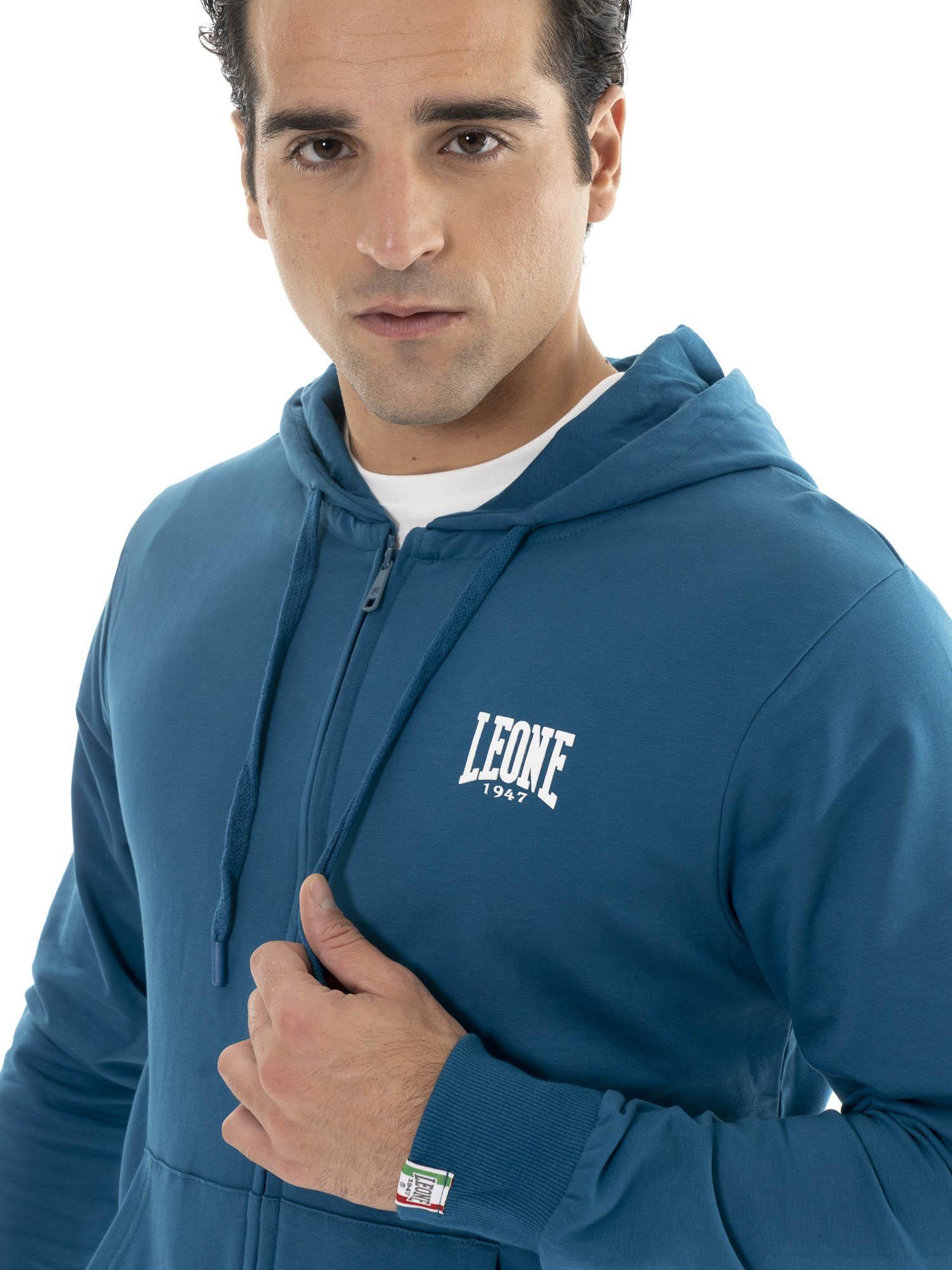 Sudadera de hombre Leone con capucha y cremallera Basic 2/7