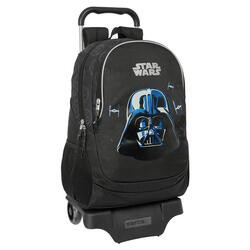 Mochila Escolar con Ruedas Star Wars Rebellion Negro