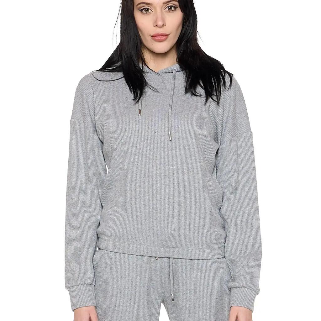 Women's "Pearl" Winter Thin Ribbed Hoodie
