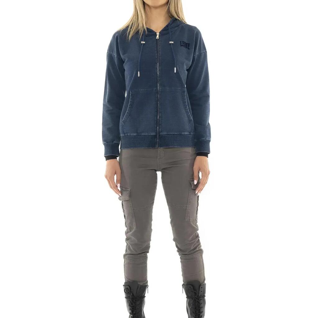 Women's Indigo Denim Zip-Up Hoodies