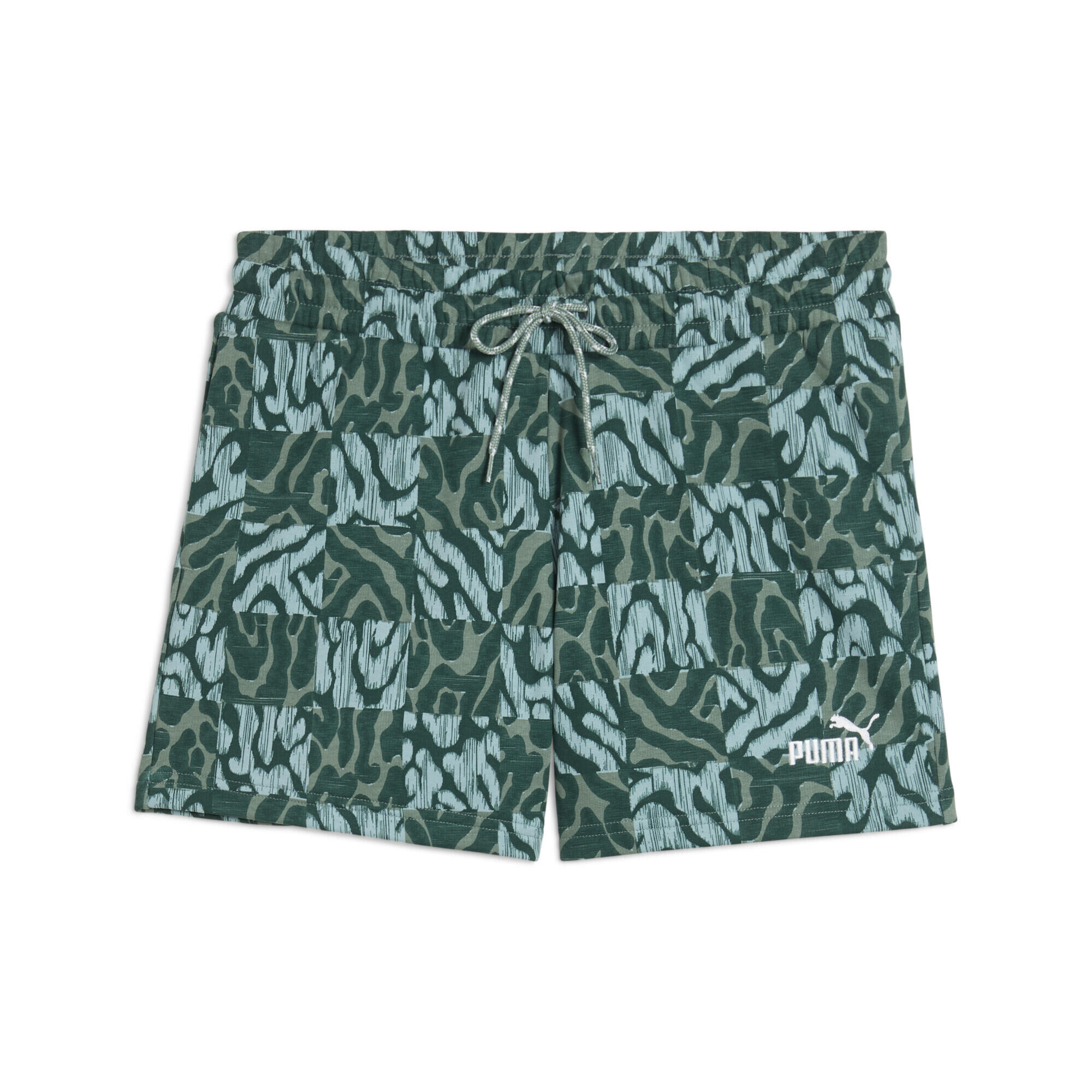 Damskie szorty ze średnim stanem 5"  ESS GRAPHIC PUMA Green Moon