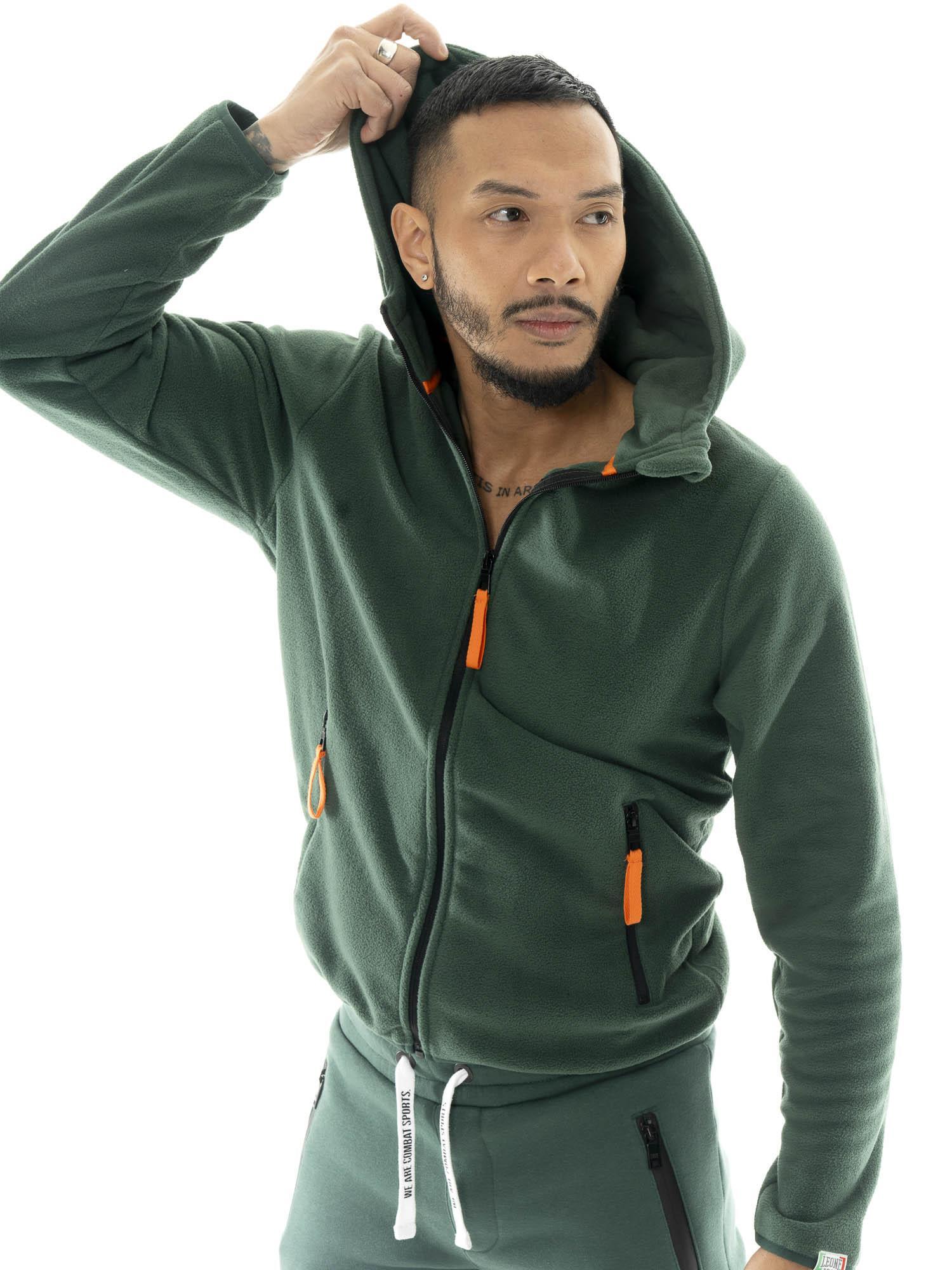 Herensweater van microfleece met capuchon en ritssluiting "Basic" 5/6