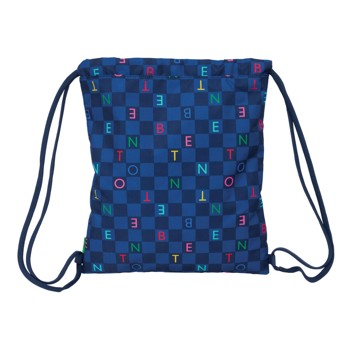 Bolsa Mochila con Cuerdas Benetton Damero 2/4