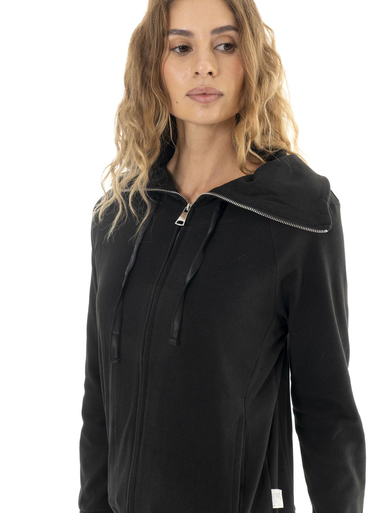 Winterdamessweatshirt met capuchon, ritssluiting en raglanmouwen "Relaxed" 3/7