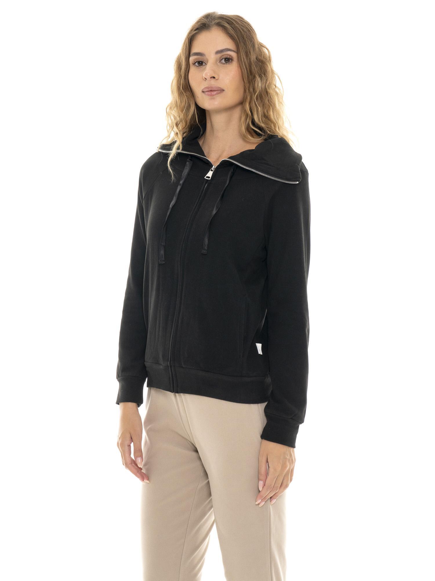 Sudadera de mujer de invierno con capucha, cremallera y mangas raglán "Relaxed" 7/7