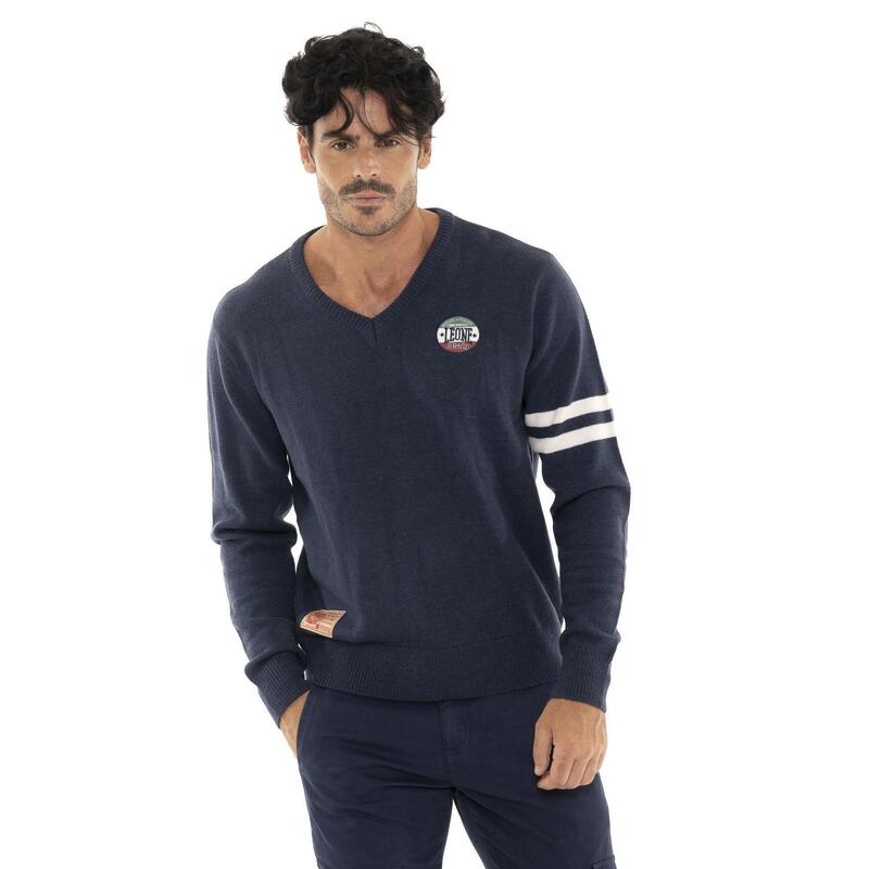 Pulover bărbați Leone 1947 Apparel Soft Basic decolteu V