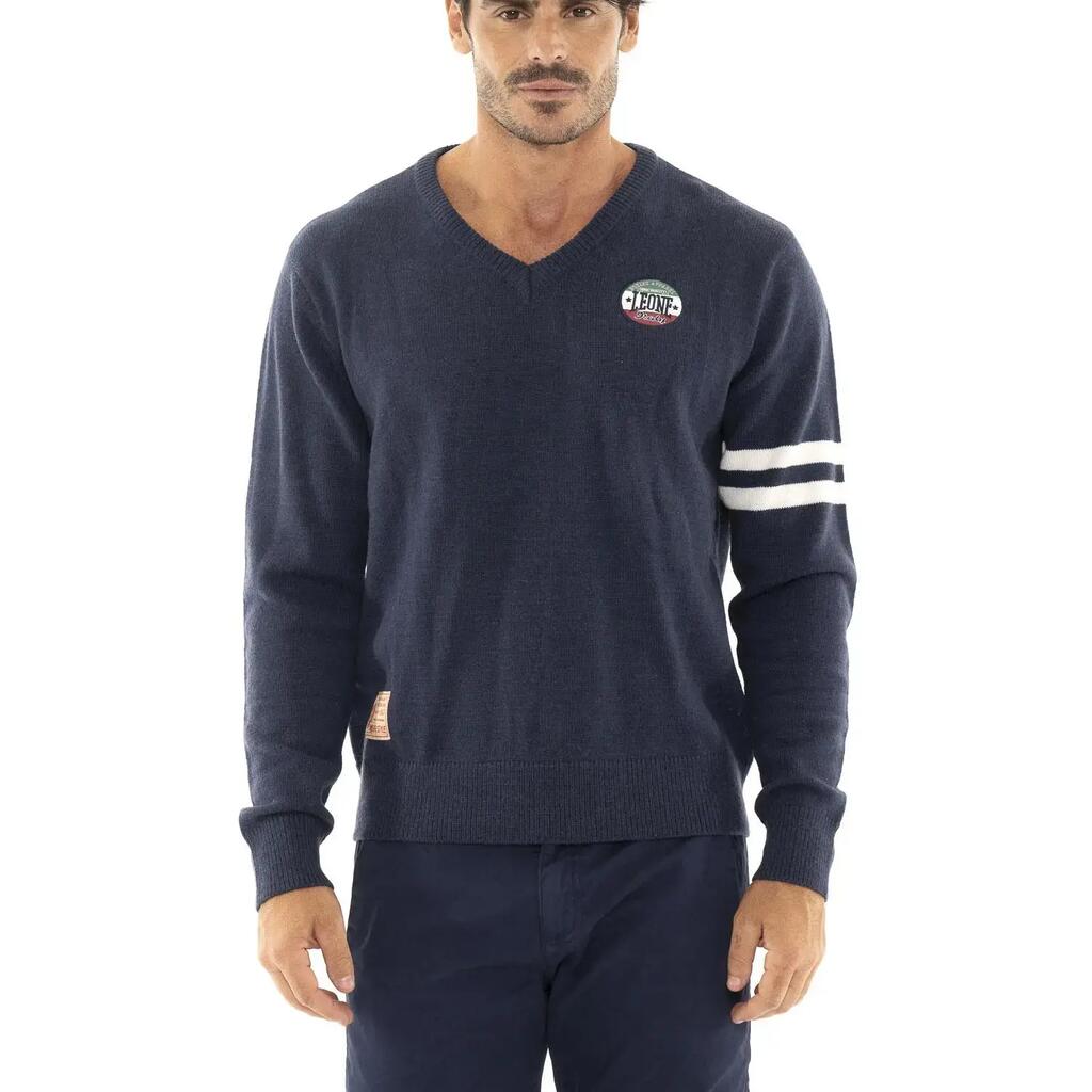 Men's "Manifest" V-Neck Knit Sweatshirts