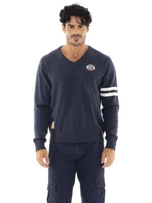 Felpa da uomo in maglia con scollo a V "Manifest